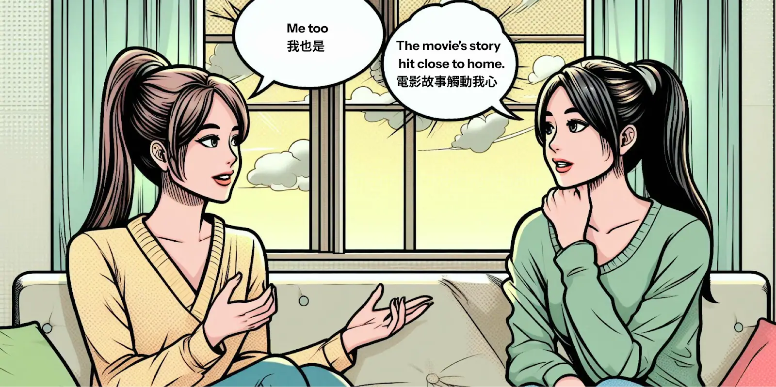 居家相關英文諺語（圖片來源：Microsoft Designer + 作者後製）