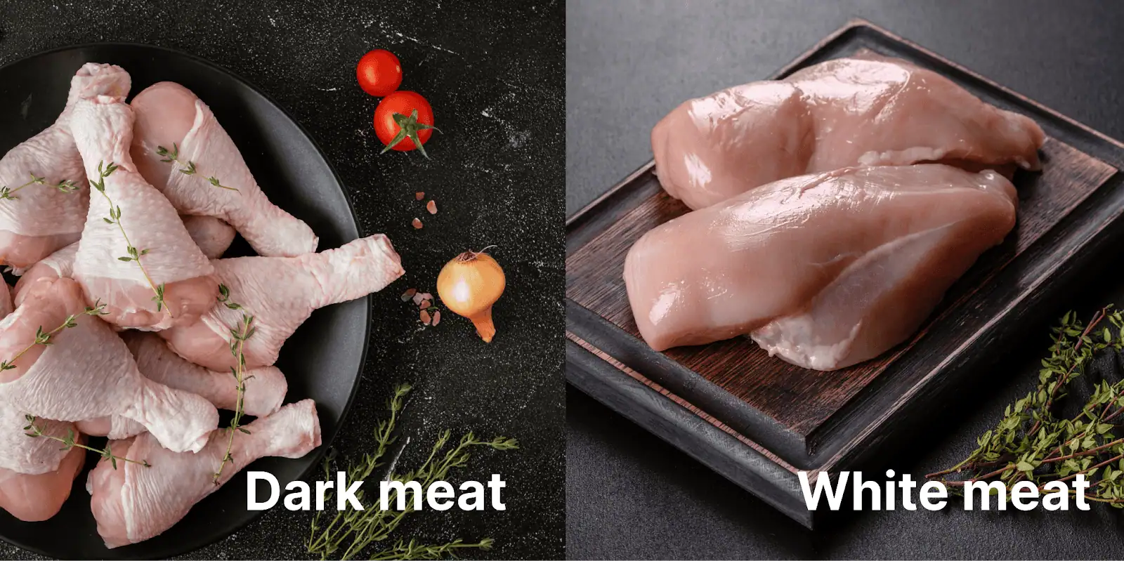 White Meat vs. Dark Meat 是什麼（圖片來源：Adobe stock image + 作者後製）